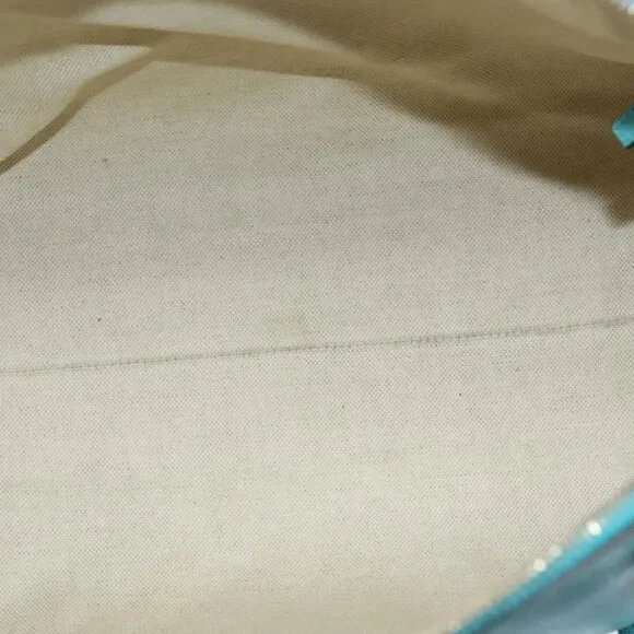 GUCCI Hand Bag Leather 2way Turquoise Blue Gold 309614 Auth 149064 - Picture 10 of 16